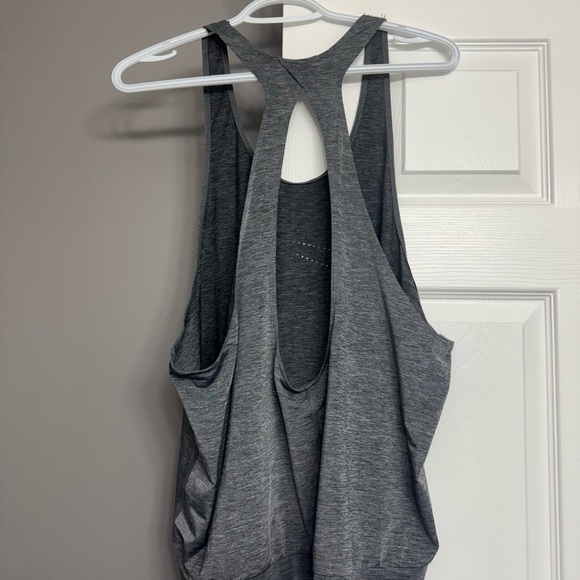 Gray Women's Racerback Tank Top - Picture 2 of 3